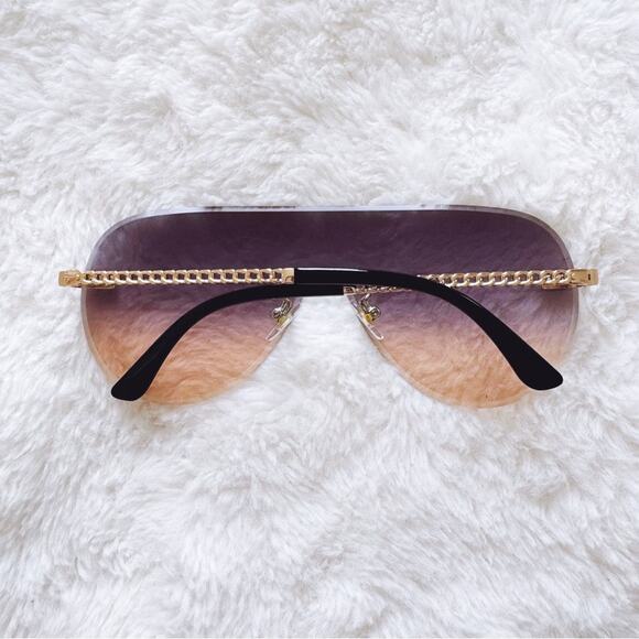 Jasmine Clear Purple Sleek Single-Lens Sunglasses - Picture 11 of 13